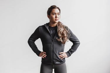 Nobull Performance Zip-up Women's Hoodie Deep Red | Australia (RS7368)